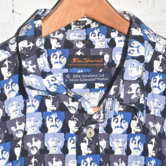 BEN SHERMAN 2004 Subafilms Yellow Submarine Product LTD All Over Face Print XL - Picture 1 of 6